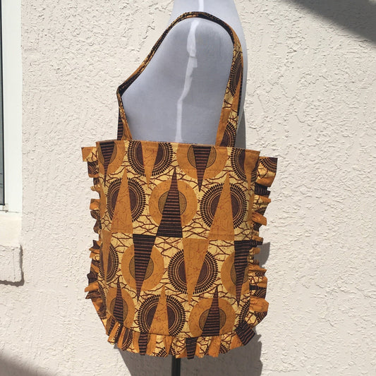 Handmade African Print Tote Bag - Tribal 2